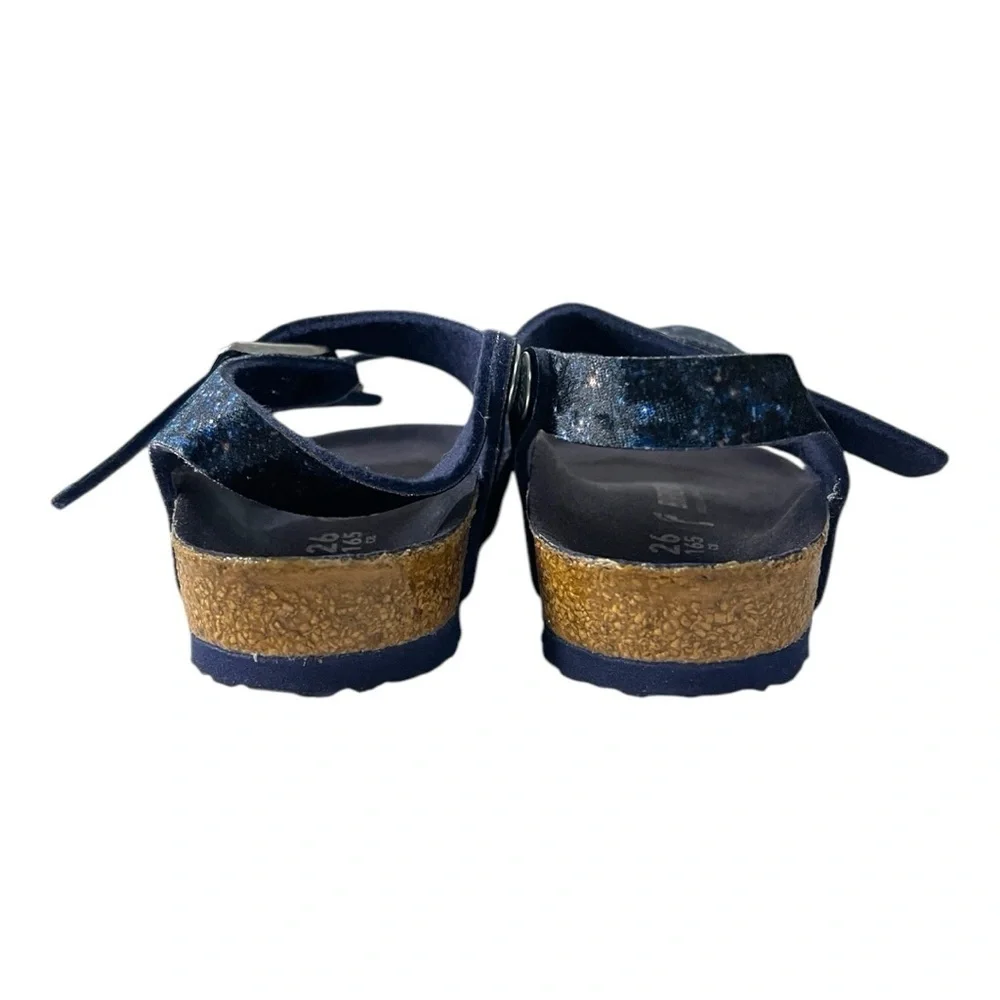 Birkenstock Kids Rio Sandals - Milky Way Velvet Navy (EU 26, US 8K)